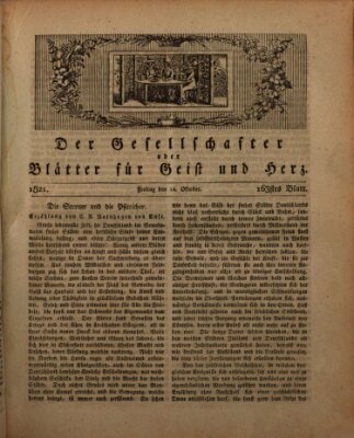 Der Gesellschafter oder Blätter für Geist und Herz Freitag 12. Oktober 1821