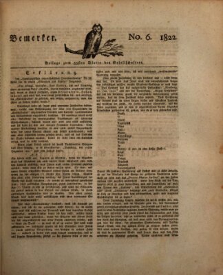 Der Gesellschafter oder Blätter für Geist und Herz Mittwoch 3. April 1822