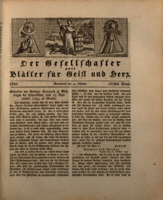 Der Gesellschafter oder Blätter für Geist und Herz Samstag 19. Oktober 1822