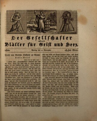 Der Gesellschafter oder Blätter für Geist und Herz Montag 18. November 1822