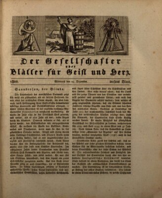 Der Gesellschafter oder Blätter für Geist und Herz Mittwoch 25. Dezember 1822