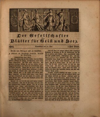 Der Gesellschafter oder Blätter für Geist und Herz Samstag 10. Mai 1823