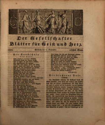 Der Gesellschafter oder Blätter für Geist und Herz Mittwoch 24. September 1823