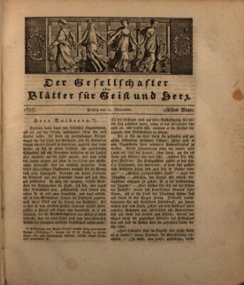Der Gesellschafter oder Blätter für Geist und Herz Freitag 21. November 1823