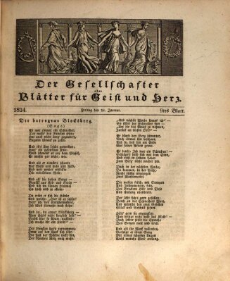 Der Gesellschafter oder Blätter für Geist und Herz Freitag 16. Januar 1824