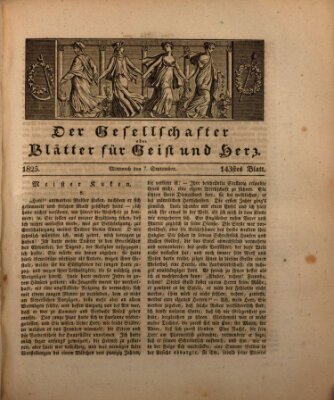 Der Gesellschafter oder Blätter für Geist und Herz Mittwoch 7. September 1825