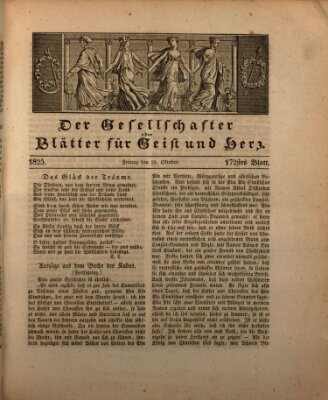 Der Gesellschafter oder Blätter für Geist und Herz Freitag 28. Oktober 1825