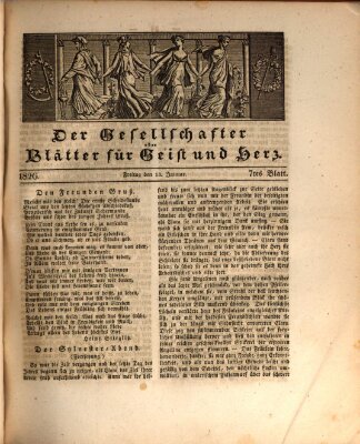 Der Gesellschafter oder Blätter für Geist und Herz Freitag 13. Januar 1826