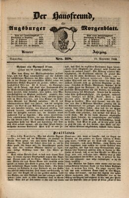 Der Hausfreund Donnerstag 19. November 1846
