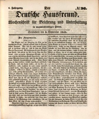 Der deutsche Hausfreund (Der Hausfreund) Samstag 9. September 1843