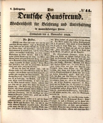 Der deutsche Hausfreund (Der Hausfreund) Samstag 4. November 1843
