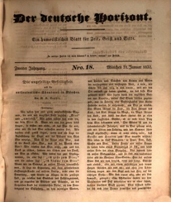 Der deutsche Horizont Dienstag 31. Januar 1832
