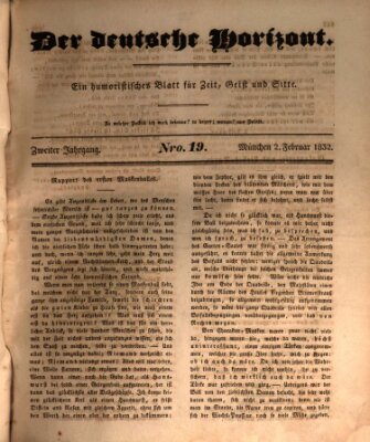 Der deutsche Horizont Donnerstag 2. Februar 1832