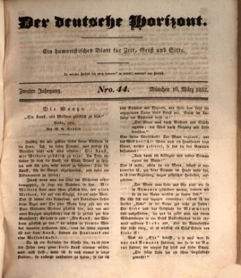 Der deutsche Horizont Freitag 16. März 1832