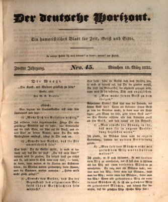 Der deutsche Horizont Sonntag 18. März 1832
