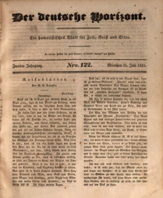 Der deutsche Horizont Dienstag 31. Juli 1832