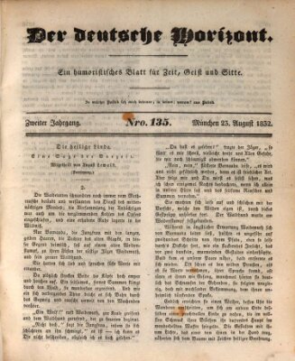 Der deutsche Horizont Donnerstag 23. August 1832