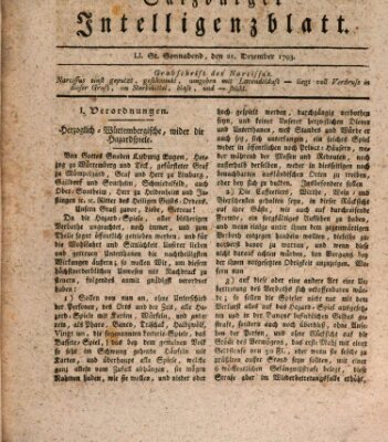 Salzburger Intelligenzblatt Samstag 21. Dezember 1793