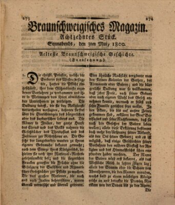 Braunschweigisches Magazin (Braunschweigische Anzeigen) Samstag 3. Mai 1800