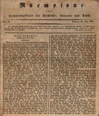 Mnemosyne (Neue Würzburger Zeitung) Sonntag 22. Juni 1834