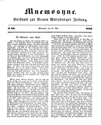 Mnemosyne (Neue Würzburger Zeitung) Mittwoch 18. Mai 1853