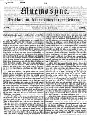 Mnemosyne (Neue Würzburger Zeitung) Sonntag 11. September 1864