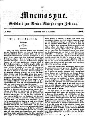 Mnemosyne (Neue Würzburger Zeitung) Mittwoch 5. Oktober 1864