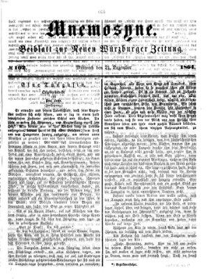 Mnemosyne (Neue Würzburger Zeitung) Mittwoch 21. Dezember 1864