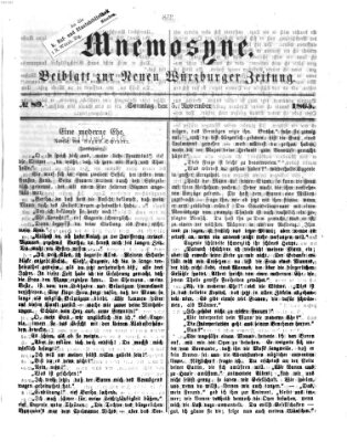 Mnemosyne (Neue Würzburger Zeitung) Sonntag 5. November 1865