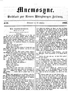 Mnemosyne (Neue Würzburger Zeitung) Mittwoch 30. Oktober 1867