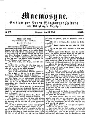 Mnemosyne (Neue Würzburger Zeitung) Sonntag 23. Mai 1869