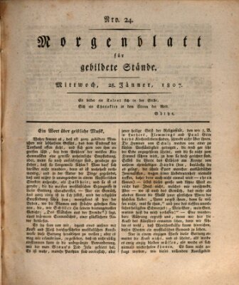 Morgenblatt für gebildete Stände Mittwoch 28. Januar 1807