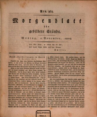 Morgenblatt für gebildete Stände Montag 2. November 1807