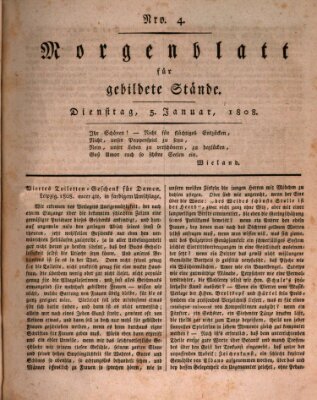 Morgenblatt für gebildete Stände Dienstag 5. Januar 1808