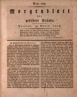 Morgenblatt für gebildete Stände Freitag 29. April 1808
