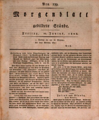 Morgenblatt für gebildete Stände Freitag 10. Juni 1808