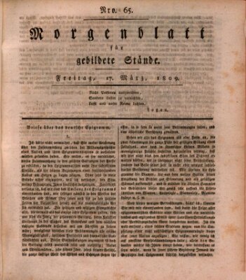 Morgenblatt für gebildete Stände Freitag 17. März 1809