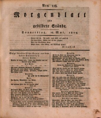 Morgenblatt für gebildete Stände Donnerstag 18. Mai 1809