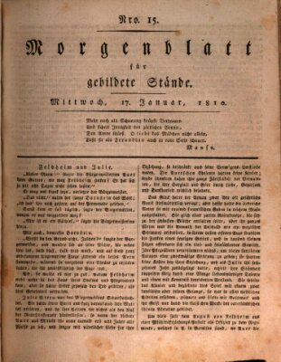Morgenblatt für gebildete Stände Mittwoch 17. Januar 1810