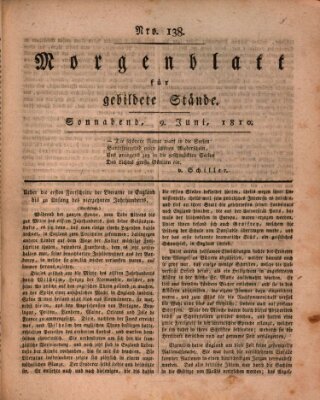 Morgenblatt für gebildete Stände Samstag 9. Juni 1810
