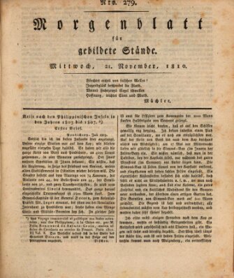 Morgenblatt für gebildete Stände Mittwoch 21. November 1810