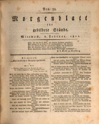 Morgenblatt für gebildete Stände Mittwoch 6. Februar 1811