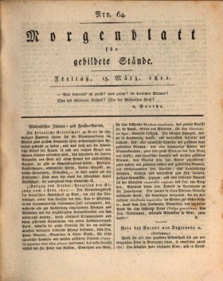 Morgenblatt für gebildete Stände Freitag 15. März 1811