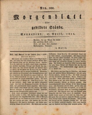 Morgenblatt für gebildete Stände Samstag 27. April 1811
