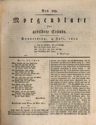 Morgenblatt für gebildete Stände Donnerstag 4. Juli 1811