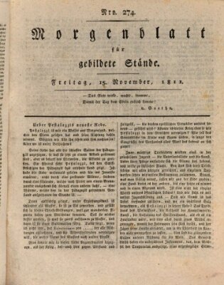 Morgenblatt für gebildete Stände Freitag 15. November 1811