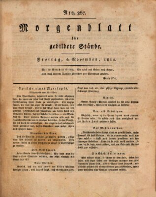 Morgenblatt für gebildete Stände Freitag 6. November 1812