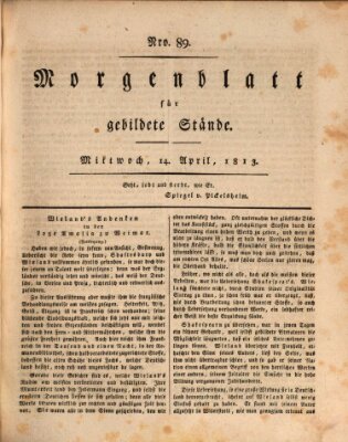 Morgenblatt für gebildete Stände Mittwoch 14. April 1813