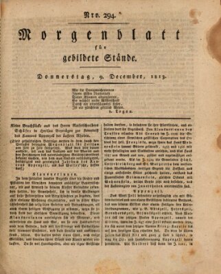 Morgenblatt für gebildete Stände Donnerstag 9. Dezember 1813