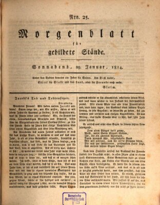 Morgenblatt für gebildete Stände Samstag 29. Januar 1814